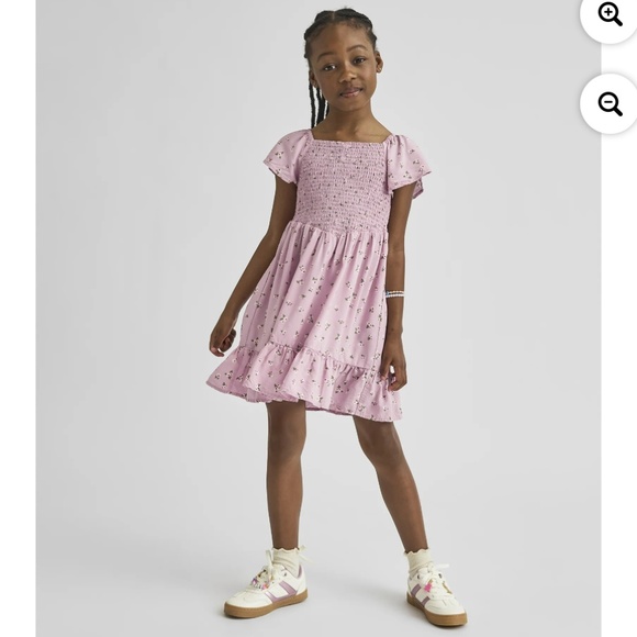 The Children’s Place Girls Lilac Floral Dress Size Medium (7-8) NWT - Picture 5 of 6